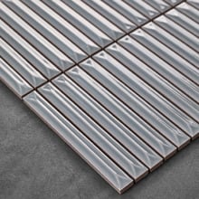 Akira Silver Sage Kit Kat Porcelain Mosaic Tile